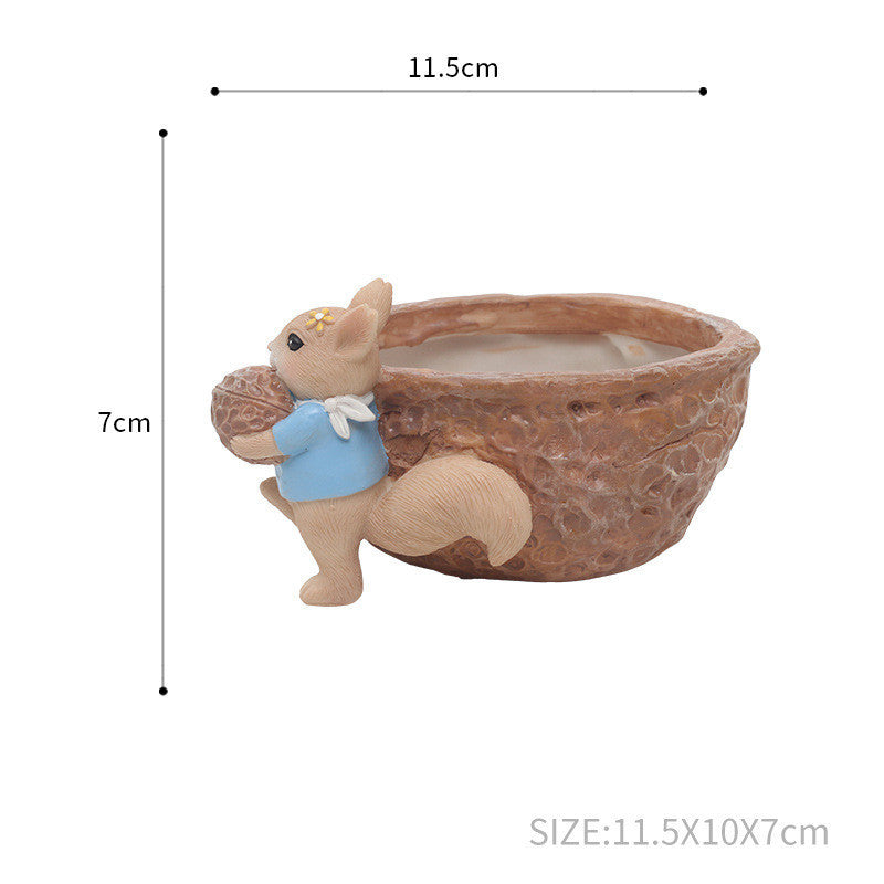 Creative Pastoral Resin Micro Landscape Potted Plants
