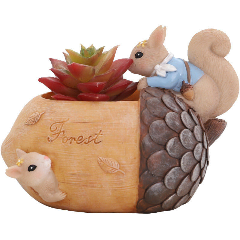 Creative Pastoral Resin Micro Landscape Potted Plants