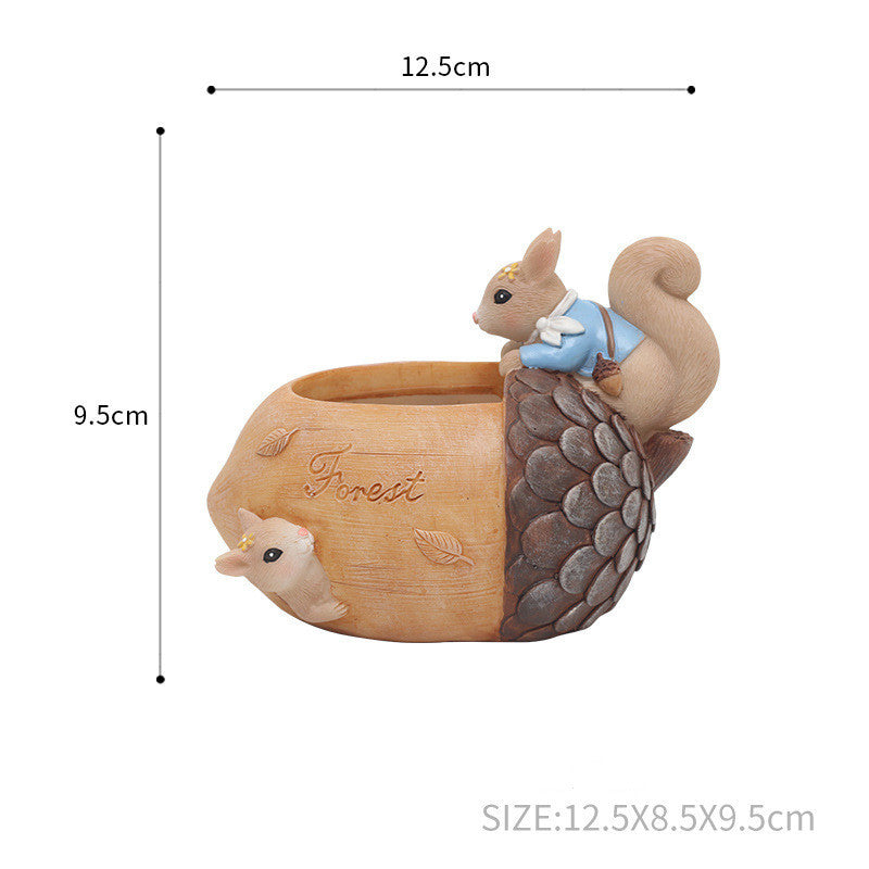 Creative Pastoral Resin Micro Landscape Potted Plants