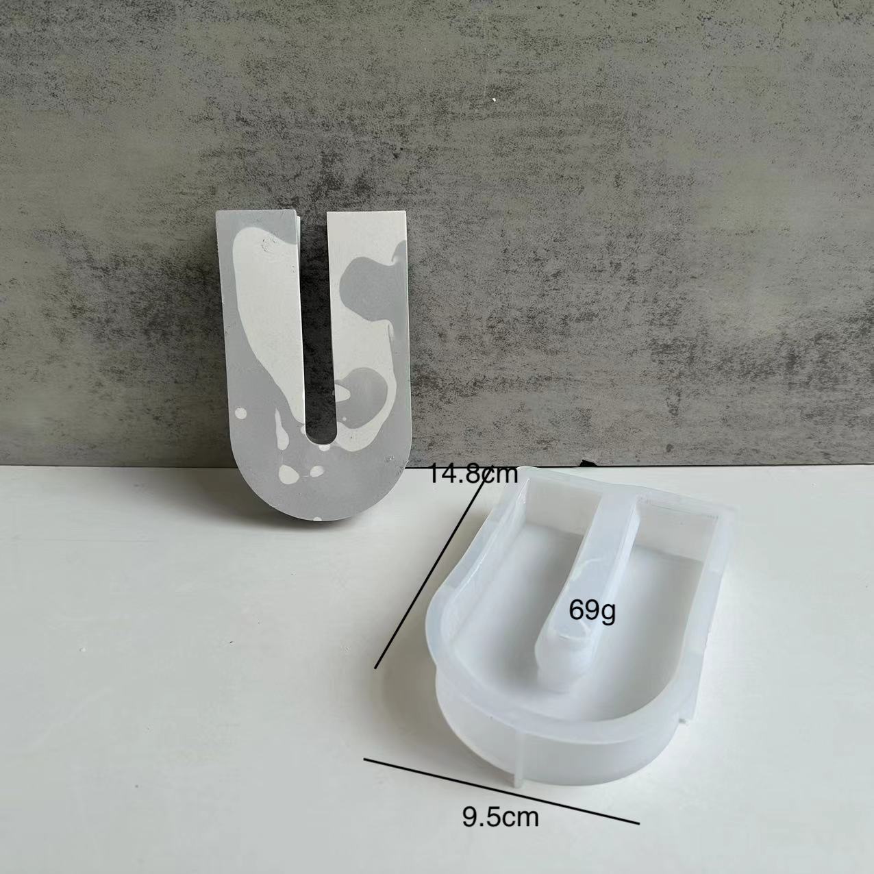 Hexagonal Round U-shaped Vase Silicone Mold Hydroponic Test Tube Vase Plaster