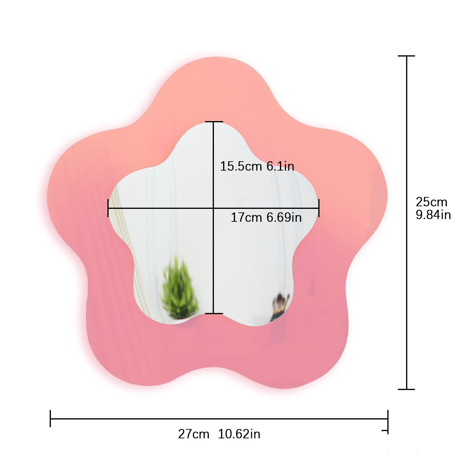 Cloud Mirror Wave Acrylic Makeup Desktop Decoration