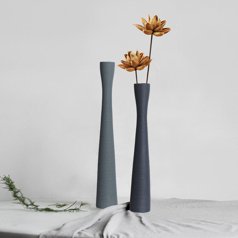 Luxurious Retro Slender Vase Flower Arrangement Longke Ceramics Large Size