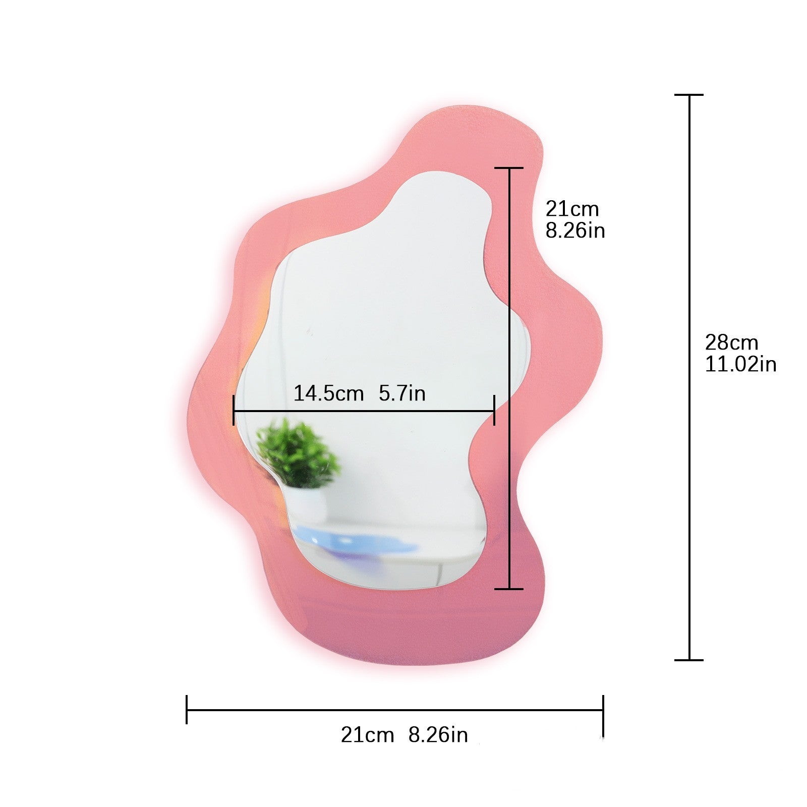 Cloud Mirror Wave Acrylic Makeup Desktop Decoration