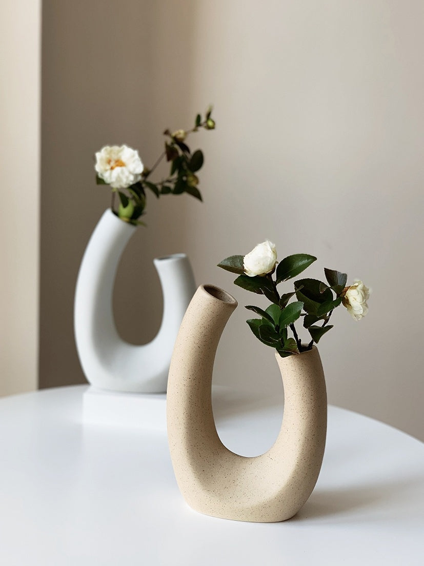 Plain Embryo Ceramic Vase Nordic Minimalist Ins Art Ornaments