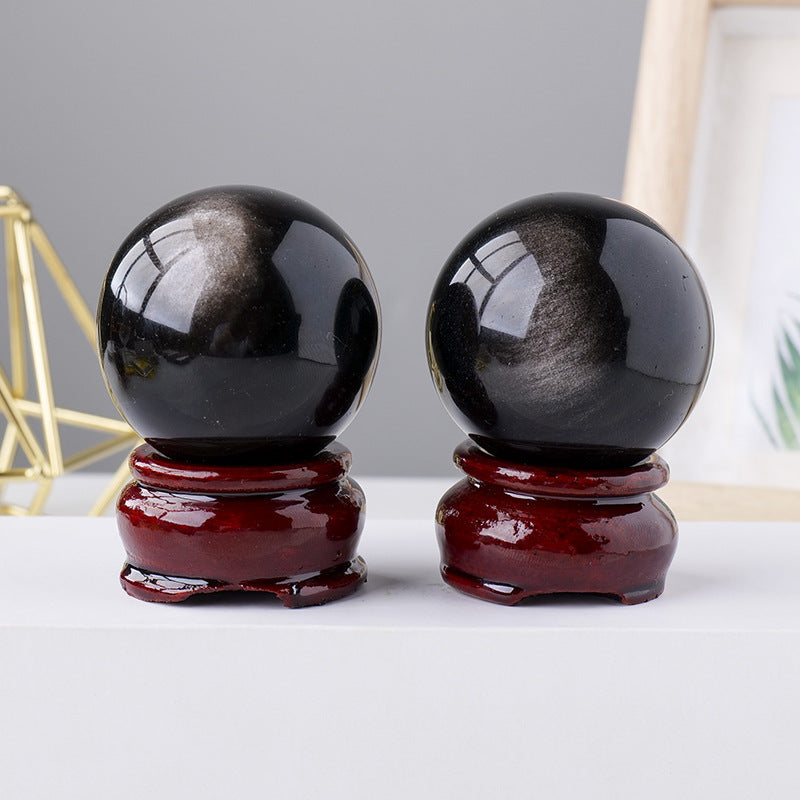 Natural Obsidian Ball Ornaments