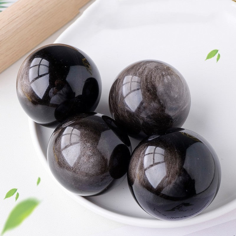 Natural Obsidian Ball Ornaments